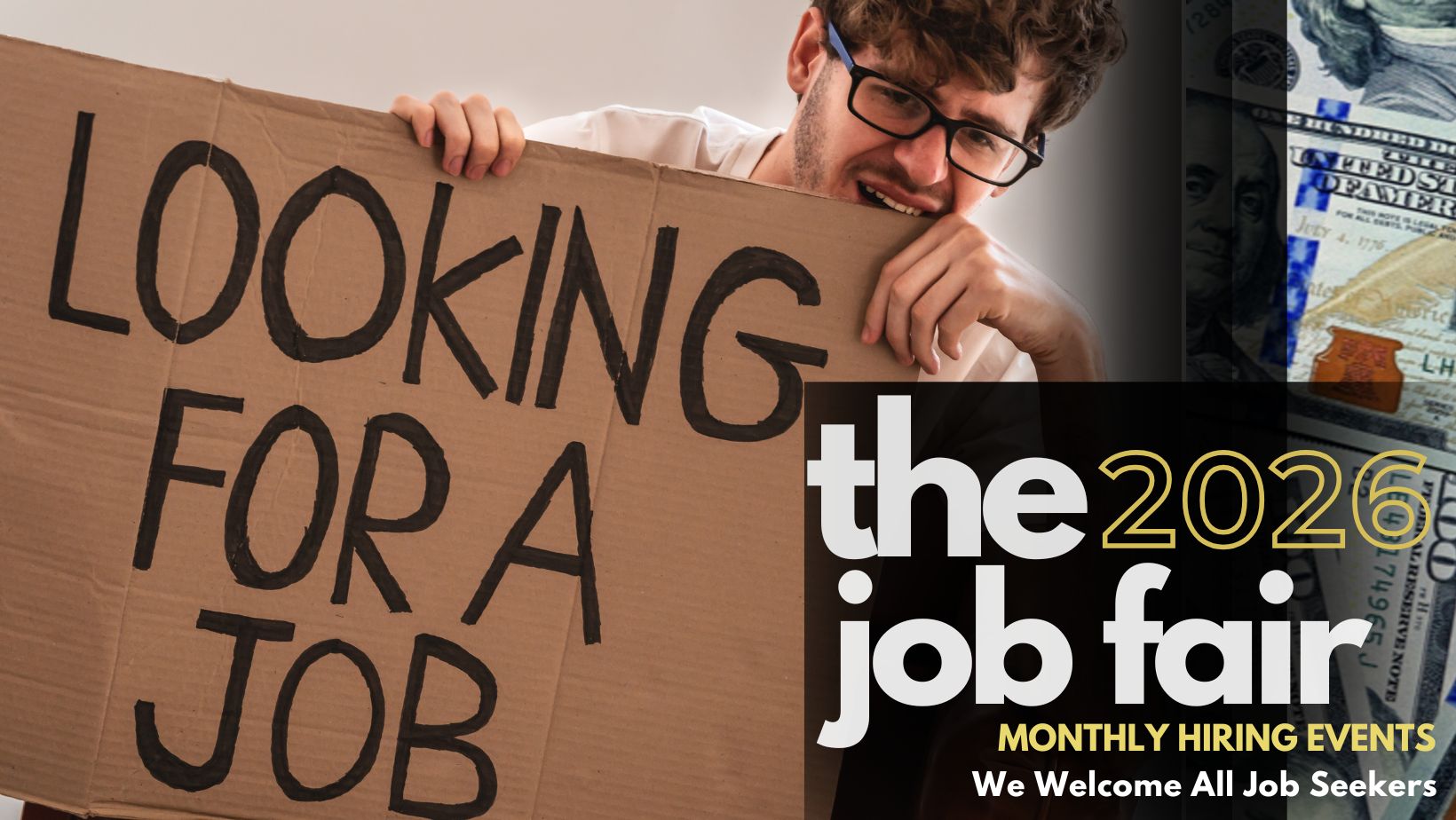 Hired In Michigan 2026 monthly job fair promotional artwork